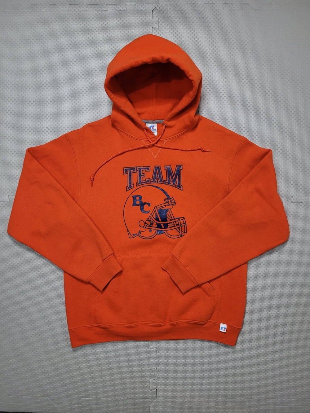 Orange TEAM BC Football Graphic Hoodie Sweatshirt